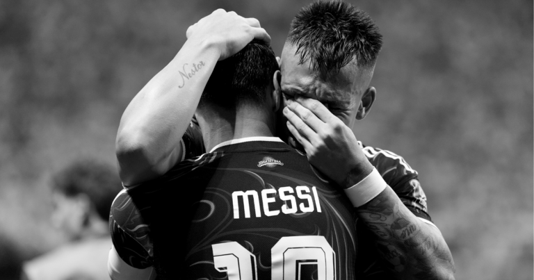 Lionel Messi and Argentina teammate embrace emotionally after FIFA World Cup 2026 semifinal comeback win against England