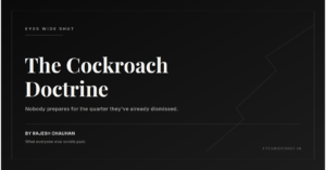 The Cockroach Doctrine — editorial headline image, Eyes Wide Shut