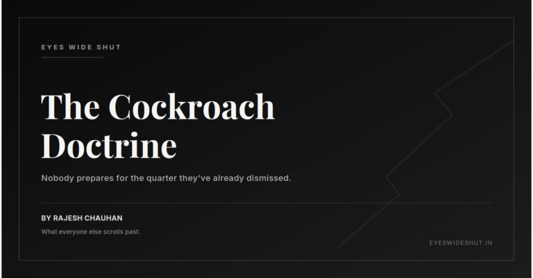 The Cockroach Doctrine — editorial headline image, Eyes Wide Shut